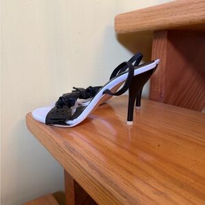 Black Strappy Stiletto Mule - Women's Dress Heels